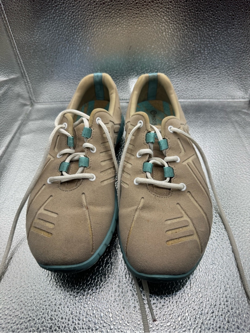 Rockport Women's Tan and Teal Sneakers Sz 6.5